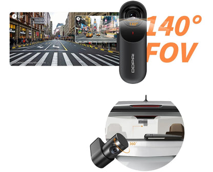 Avto kamera spredaj in zadaj DDPAI mola N3 Pro 2026, 1600P, Wi-Fi
