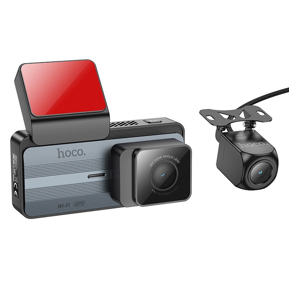 Avto kamera spredaj in zadaj HOCO DV12, 2K, Wi-Fi, GPS, Zaslon 3.69inch