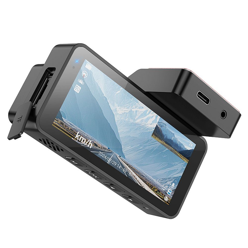 Avto kamera spredaj in zadaj HOCO DV12, 2K, Wi-Fi, GPS, Zaslon 3.69inch