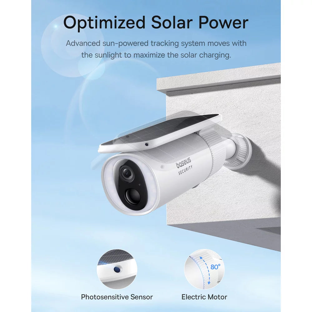 Nadzorna kamera Baseus Solar S1, Wi-Fi, 2K, IP67, Solarni panel, Zunanja S0SW002130