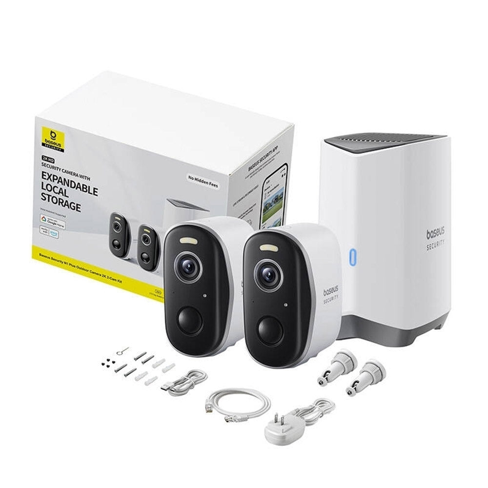 Kamera za nadzor Baseus N1 Plus, Wi-Fi, 2K, IP67, Zunanja, Set 2 kosa S0TW012131