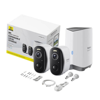 Kamera za nadzor Baseus N1 Plus, Wi-Fi, 2K, IP67, Zunanja, Set 2 kosa S0TW012131