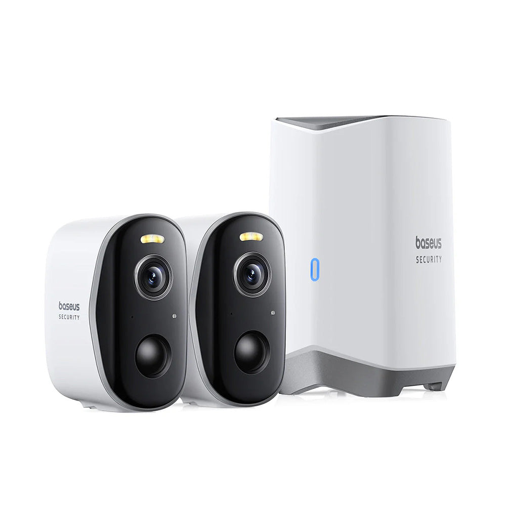 Nadzorna kamera Baseus N1, Wi-Fi, 2K, IP67, zunanja, komplet 2 kosa A00061900113-01