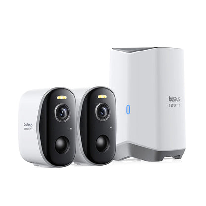 Nadzorna kamera Baseus N1, Wi-Fi, 2K, IP67, zunanja, komplet 2 kosa A00061900113-01