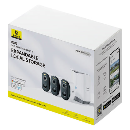 Nadzorna kamera Baseus N1, Wi-Fi, 2K, IP67, zunanja, komplet 3 kosi S0TW022131