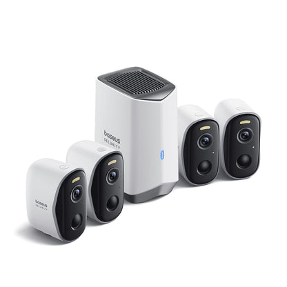 Nadzorna kamera Baseus N1, Wi-Fi, 2K, IP67, zunanja, komplet 4 kosi ACSLH-01