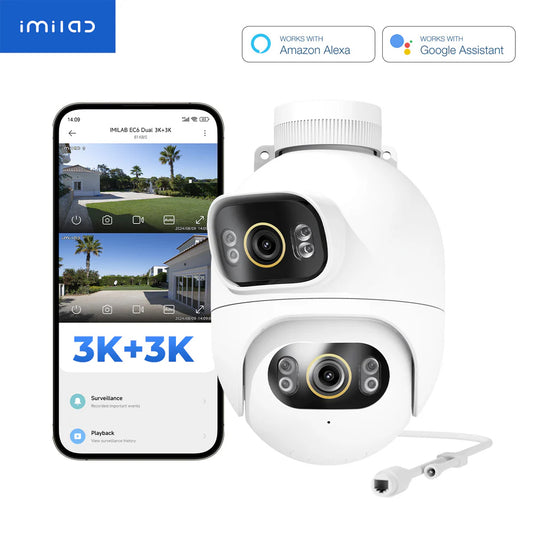 Varnostna kamera iMILAB EC6 Dual, Wi-Fi, 3K, IP66, zunanji CMSXJ68A