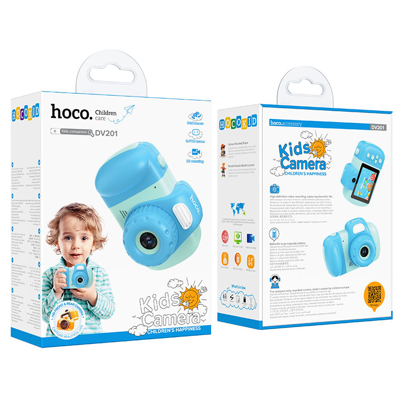 Digitalni fotoaparat HOCO DV201 Kids, 1080P, 2MP, Modra