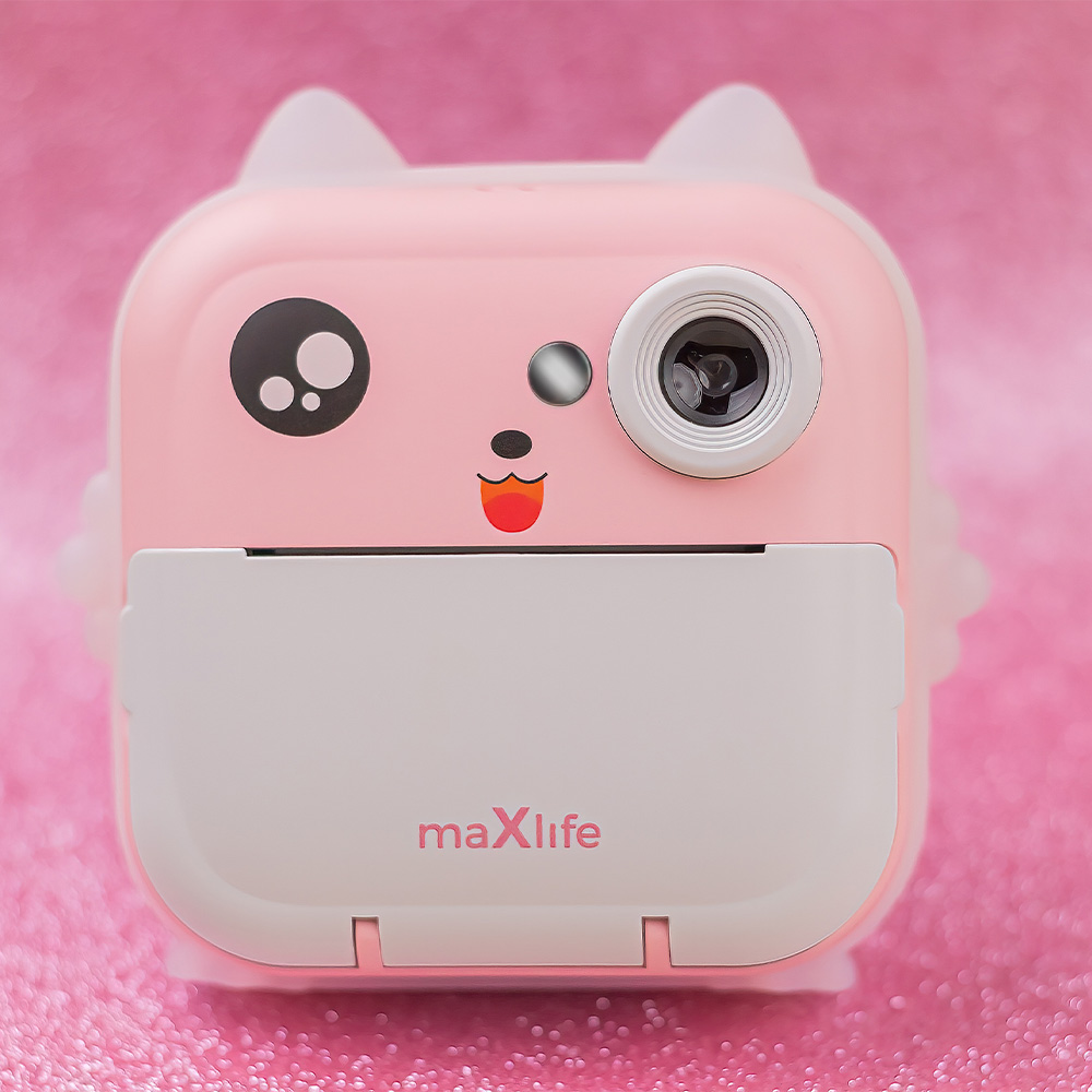 Digitalni fotoaparat z možnostjo tiskanja MaXlife MXPC-100 Kids, roza