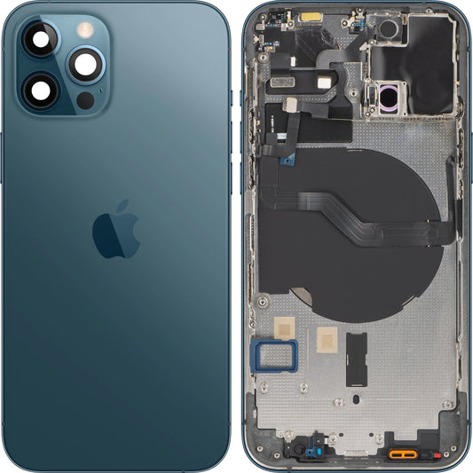 Pokrov baterije Apple iPhone 12 Pro, z ohišjem sredine, modra (Pacific Blue), Swap