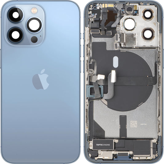 Pokrov baterije Apple iPhone 13 Pro, s srednjim ohišjem, kompletni deli, modra (Sierra Blue), zamenjava