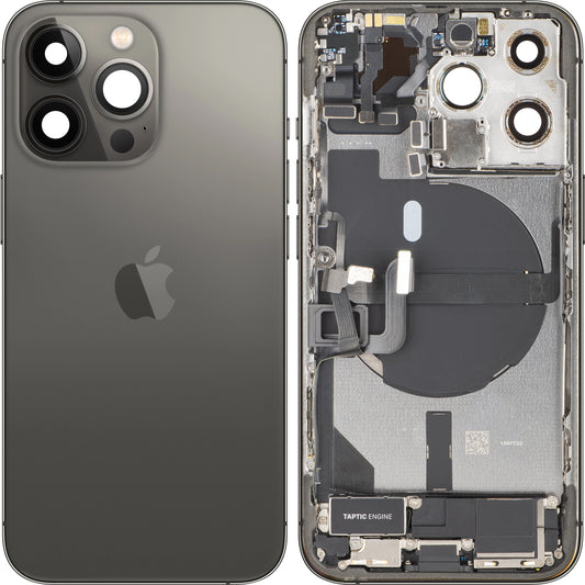 Pokrov baterije Apple iPhone 13 Pro, s srednjim ohišjem, kompletni deli, črn (grafit), zamenjava