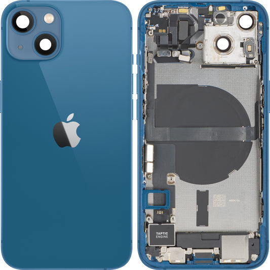 Pokrov baterije Apple iPhone 13, s srednjim ohišjem, kompletni deli, modra, zamenjava
