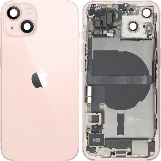 Pokrov baterije Apple iPhone 13, s srednjim ohišjem, popolni deli, roza, premium zamenjava
