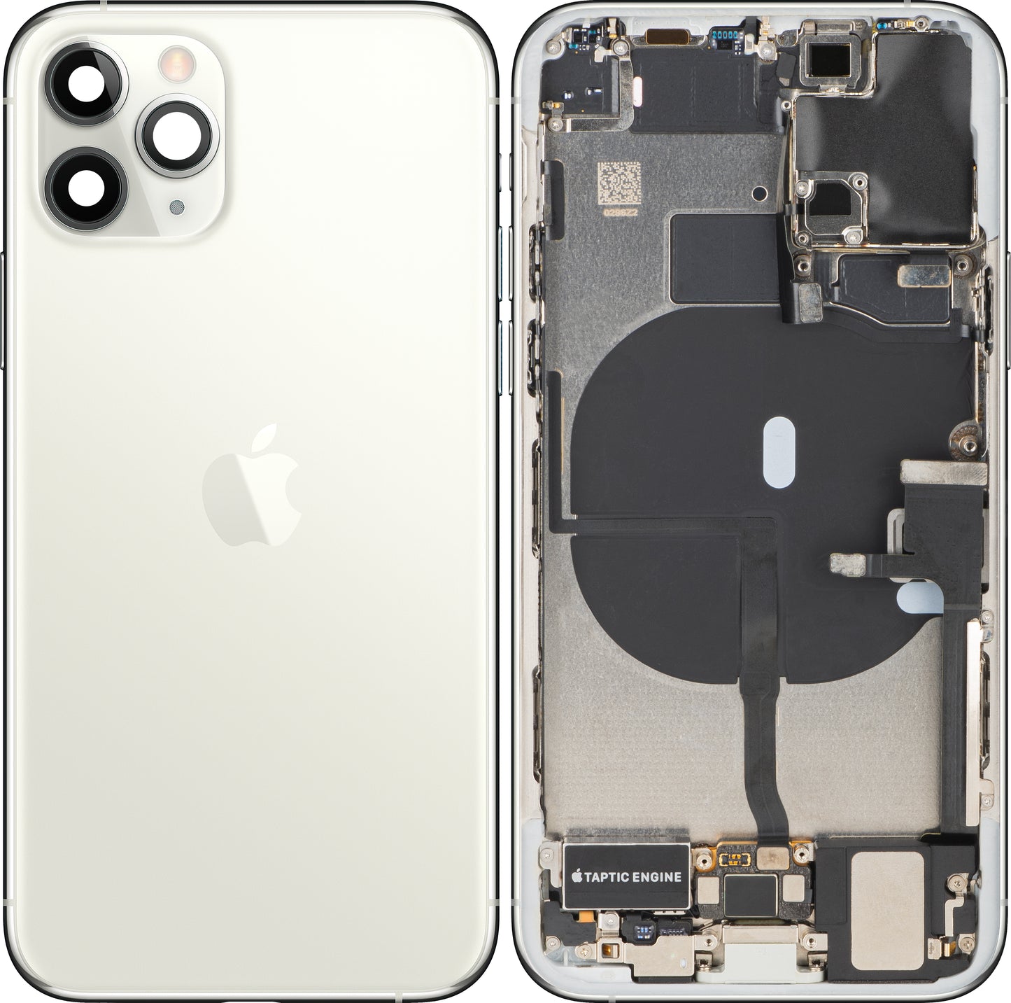 Pokrov baterije Apple iPhone 11 Pro, z srednjim ohišjem, popolni deli, srebrna, zamenjava