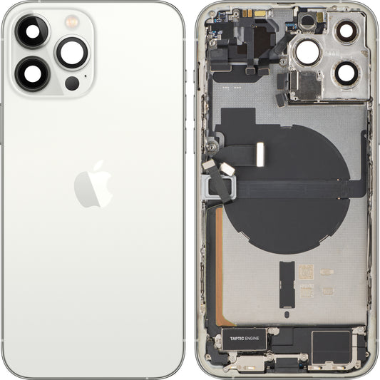 Pokrov baterije Apple iPhone 13 Pro Max, z srednjim ohišjem, popolni deli, srebrn, zamenjava