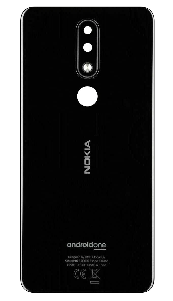 Pokrov baterije Nokia 5.1 Plus, črn, zamenjava