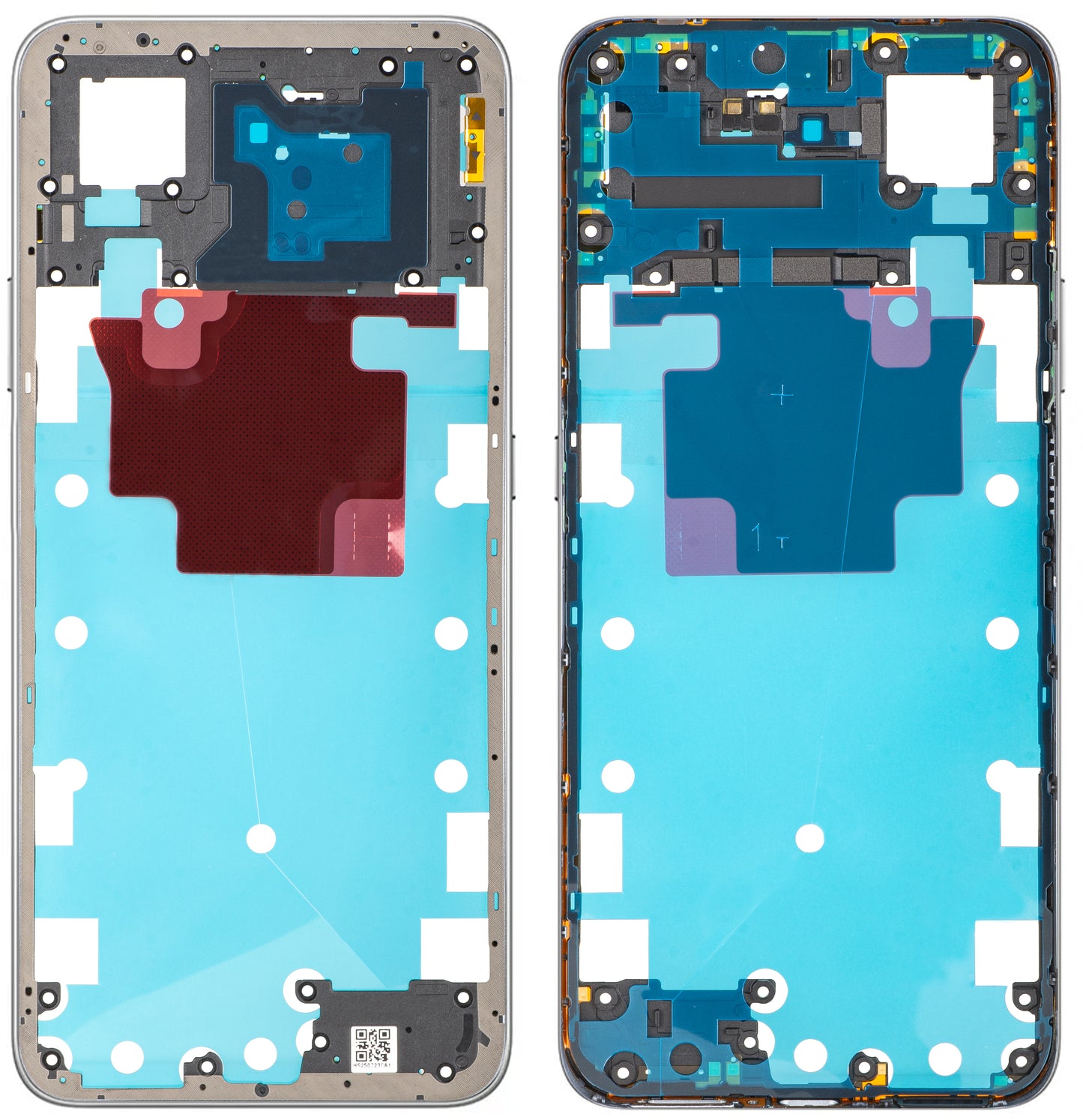 Ohišje sredine Honor 400 Smart 5G, Srebrno, Service Pack 9707ACDG