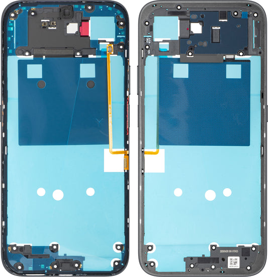 Srednji pokrov Honor 600 Smart, črn (Velvet Black), servisni paket 9707ADNR