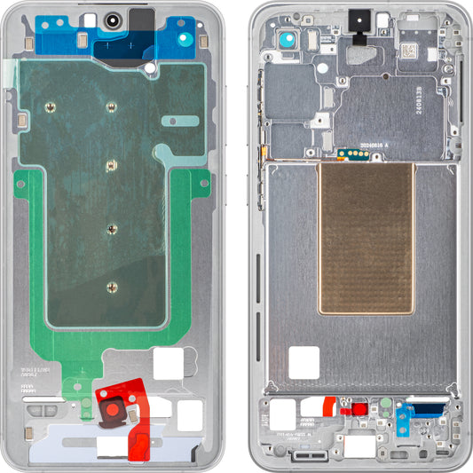Srednji ohišje Samsung Galaxy S24 FE S721, Srebrna, Service Pack GH82-35851B