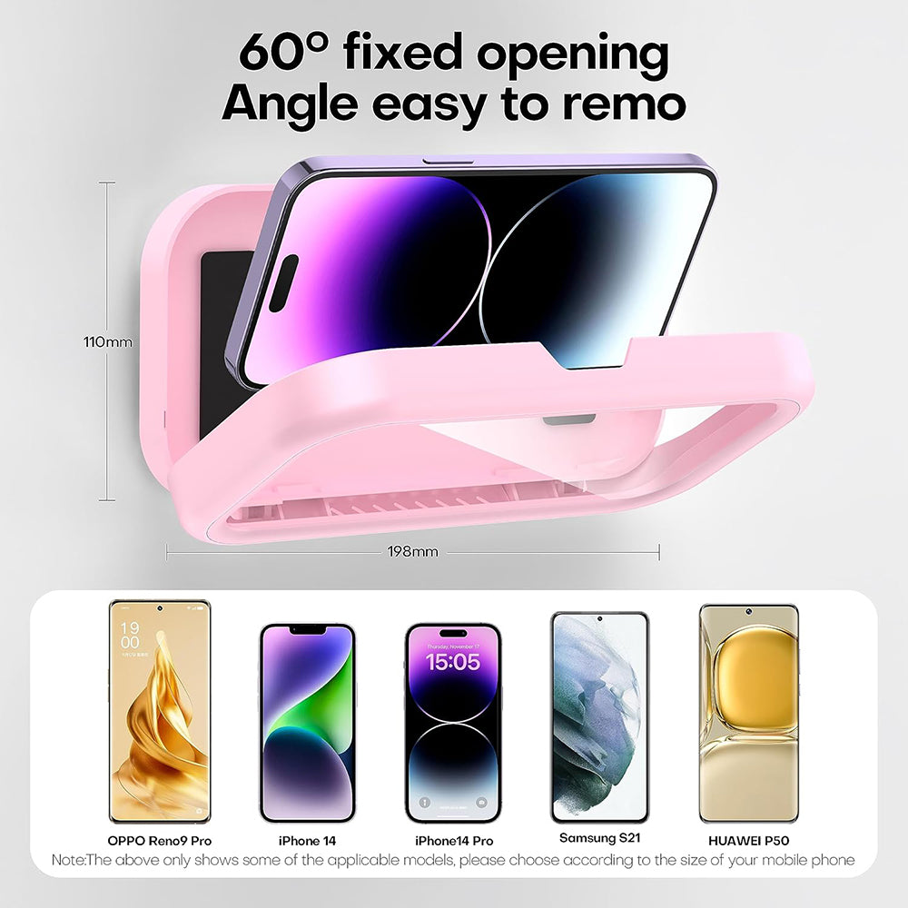 Ohišje za steno z dotikom Techsuit LC-999 za telefon, vodoodporno, roza