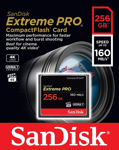 Spominska kartica CompactFlash SanDisk Extreme Pro, 256Gb, UDMA 7 SDCFXPS-256G-X46