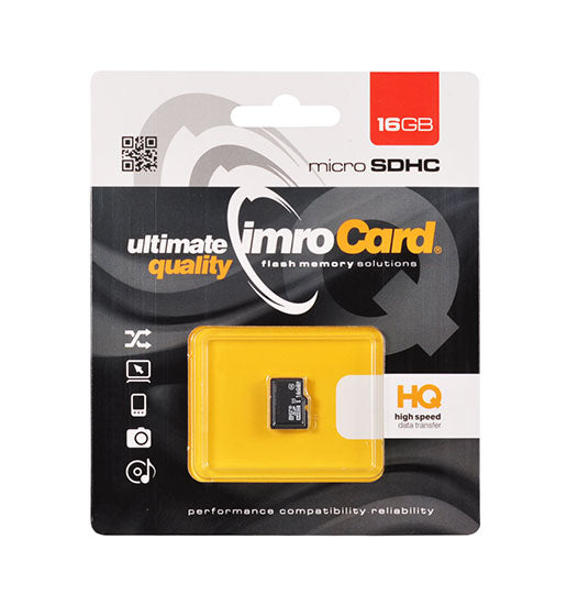 MicroSDHC pomnilniška kartica Imro, 16Gb, razred 10 / UHS-1 U1