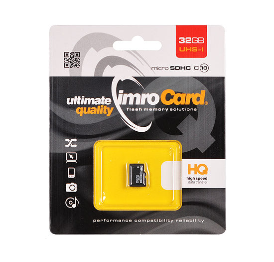 MicroSDHC pomnilniška kartica Imro, 32GB, razred 10 / UHS-1 U1