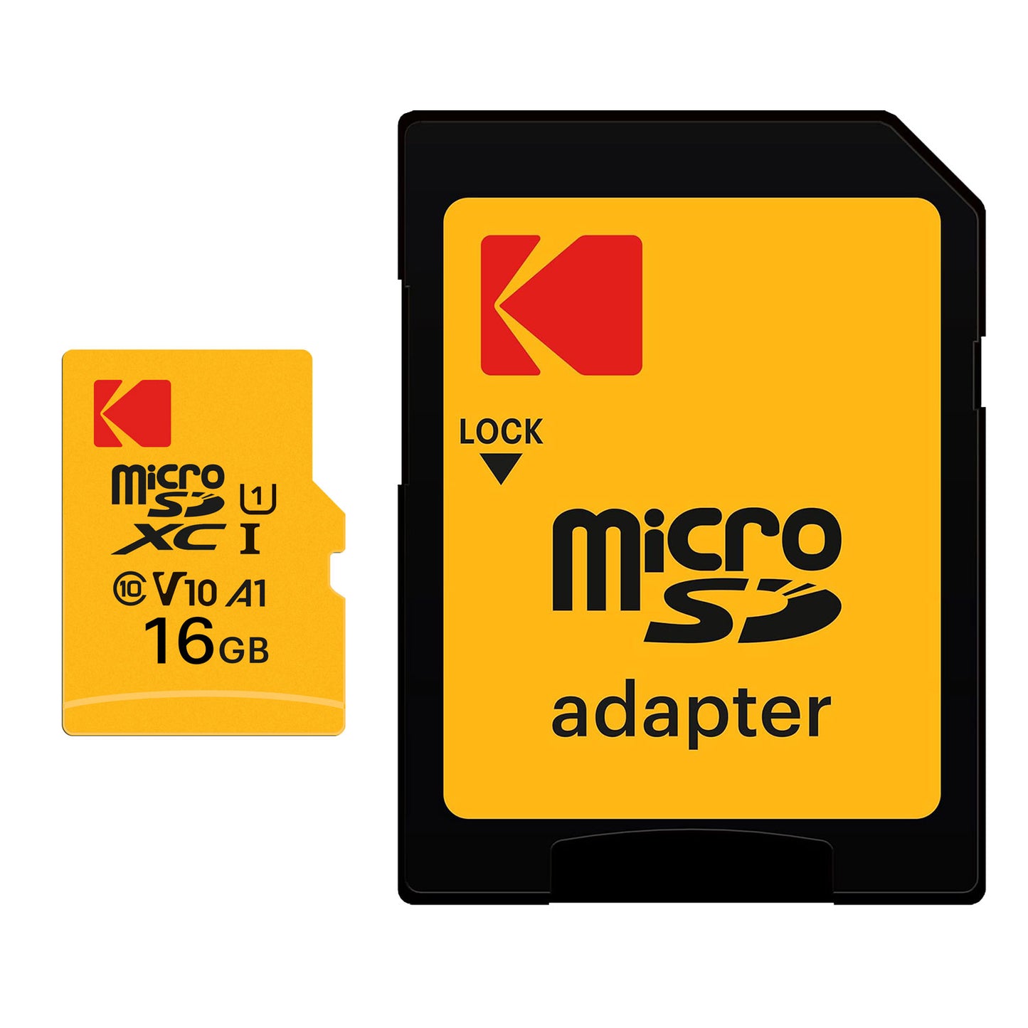Spominska kartica microSDHC Kodak Premium Performance, 16Gb, Razred 10 / UHS-1 U1, Z adapterjem EKMSDM16GHC10K