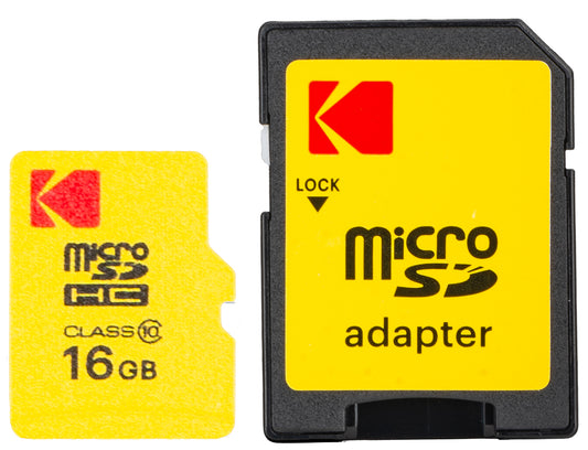 Kartica za pomnilnik microSDHC Kodak Extra Performance, 16Gb, Razred 10, z adapterjem EKMSDM16GHC10CJ