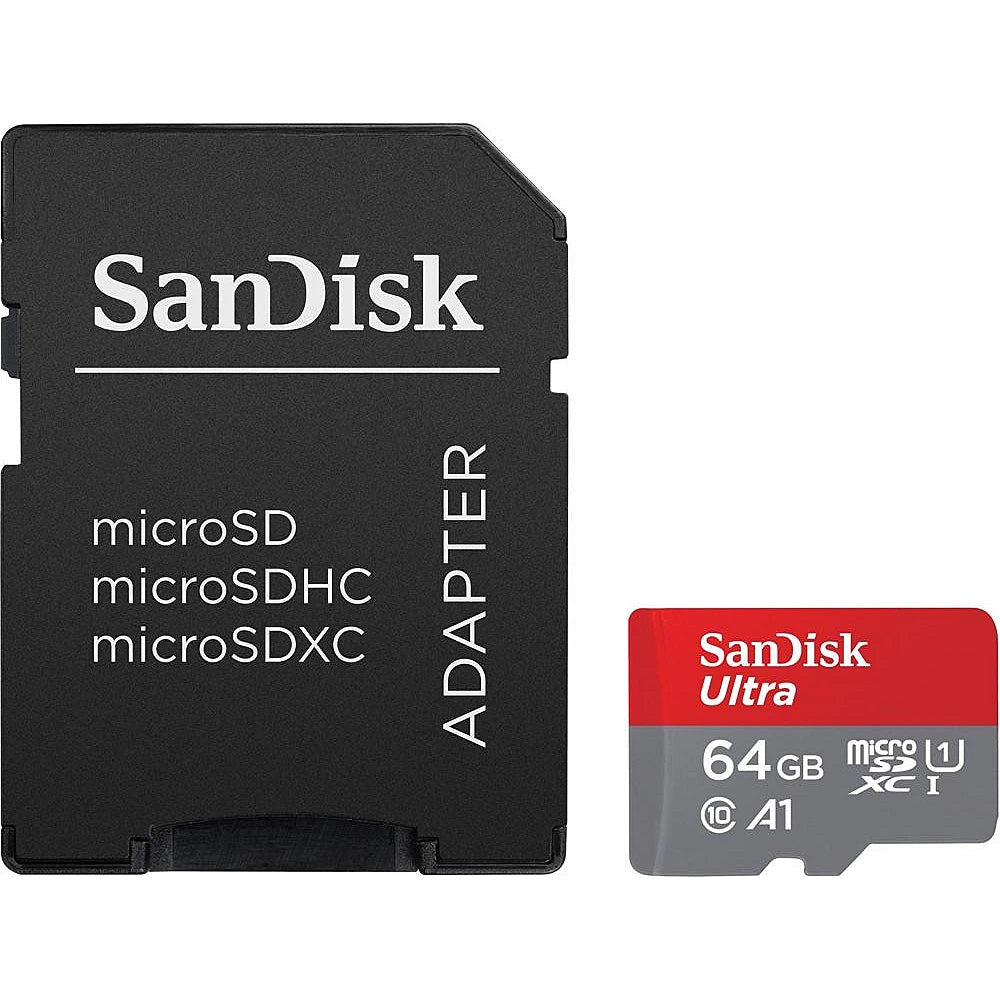 Spominska kartica microSDXC SanDisk Ultra Android A1, 64Gb, Razred 10 / UHS-1 U1, Z adapterjem SDSQUAB-064G-GN6MA