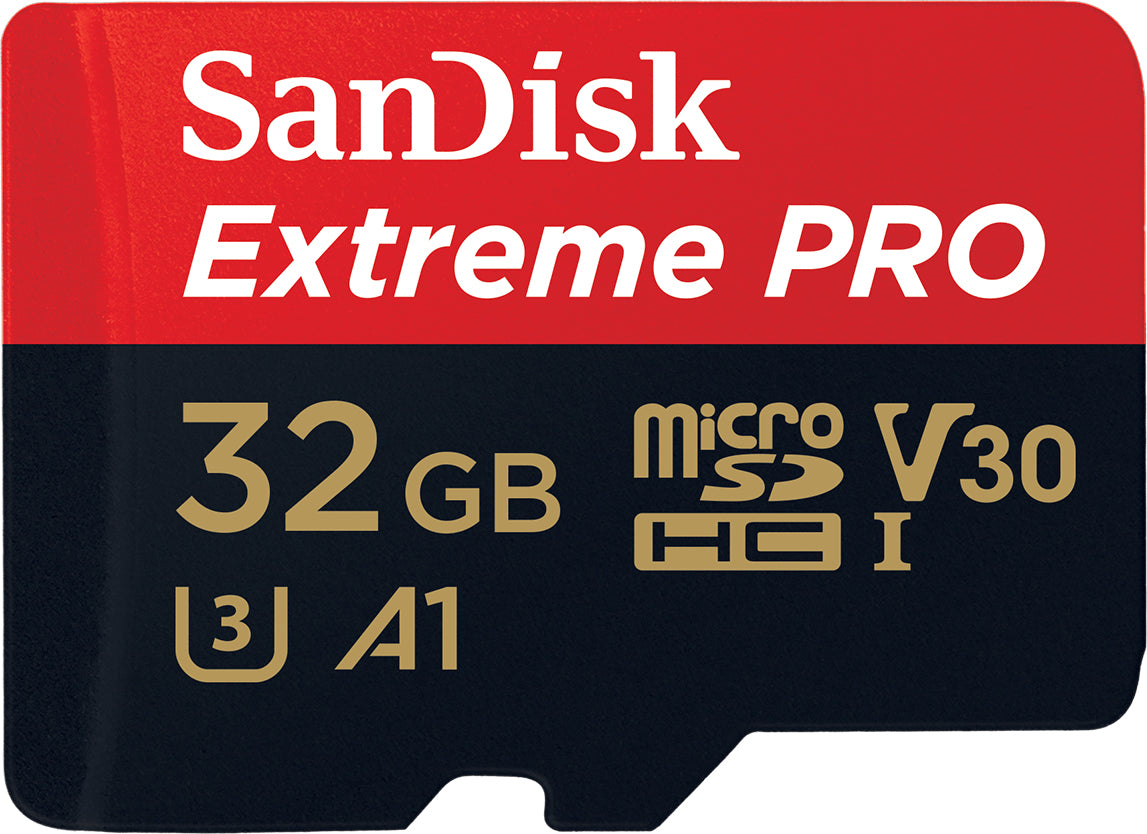 Spominska kartica microSDHC SanDisk Extreme Pro, 32Gb, Razred 10 / UHS-1 U3, Z adapterjem SDSQXCG-032G-GN6MA