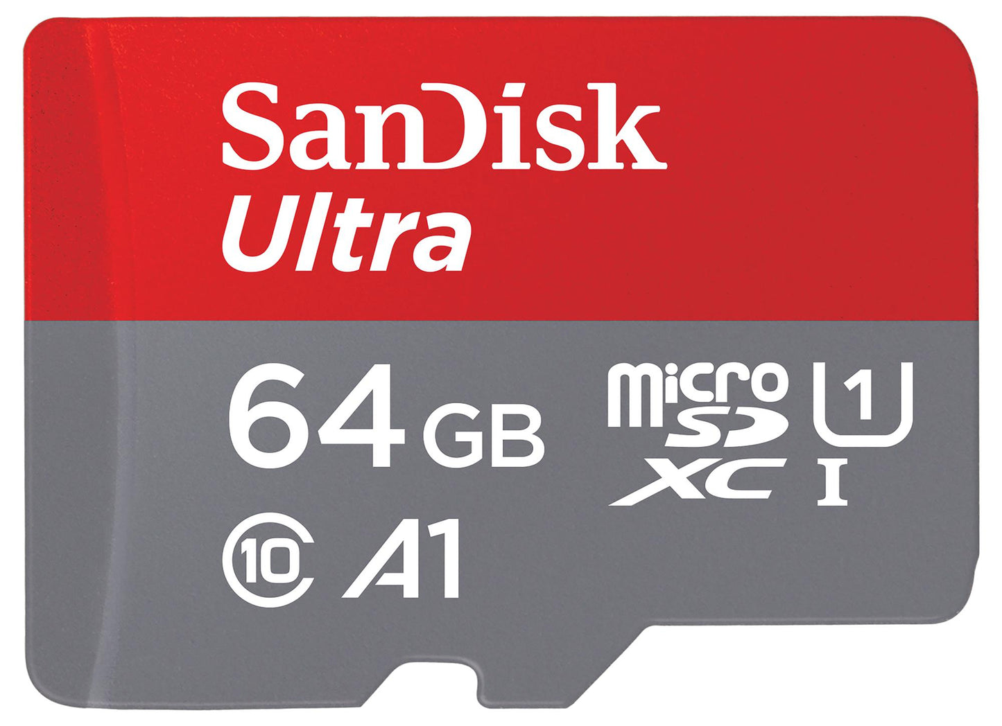 Spominska kartica microSDXC SanDisk Ultra Android A1, 64Gb, Razred 10 / UHS-1 U1, Z adapterjem SDSQUAB-064G-GN6MA