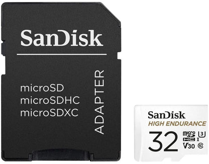 MicroSDHC pomnilniška kartica SanDisk High Endurance, 32GB, razred 10 / UHS-1 U3, z adapterjem SDSQQNR-032G-GN6IA