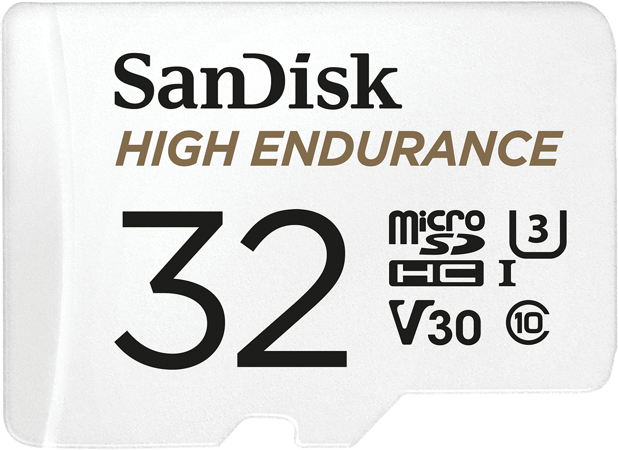 MicroSDHC pomnilniška kartica SanDisk High Endurance, 32GB, razred 10 / UHS-1 U3, z adapterjem SDSQQNR-032G-GN6IA