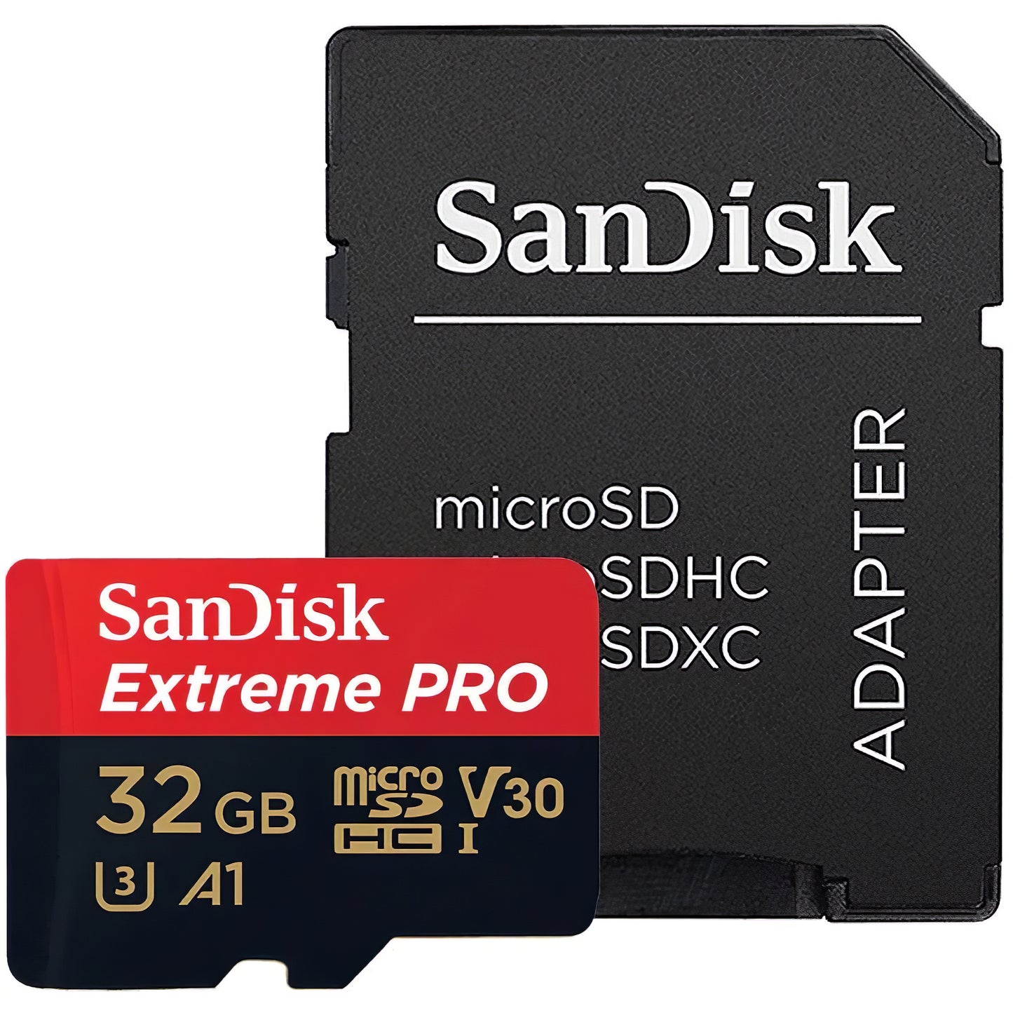 Spominska kartica microSDHC SanDisk Extreme Pro, 32Gb, Razred 10 / UHS-1 U3, Z adapterjem SDSQXCG-032G-GN6MA