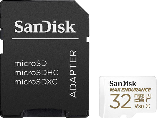 Spominska kartica microSDHC SanDisk MAX Endurance, 32Gb, Razred 10 / UHS-1 U3, Z adapterjem SDSQQVR-032G-GN6IA