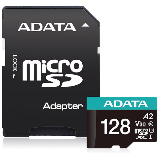 Spominska kartica microSDXC Adata Premier Pro, 128GB, Razred 10 / UHS-1 U3, Z adapterjem AUSDX128GUI3V30SA2-RA1