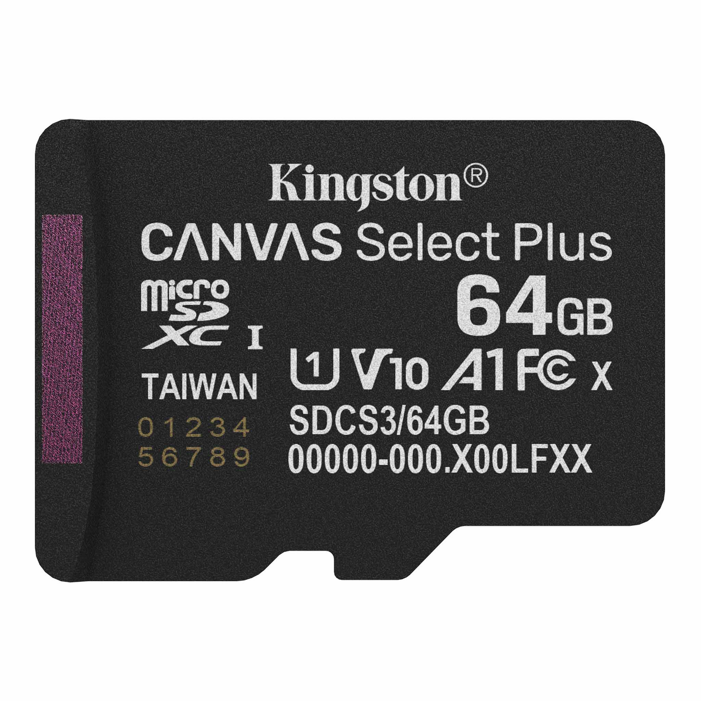 Spominska kartica microSDXC Kingston Canvas Select Plus Android A1, 64Gb, Razred 10 / UHS-1 U1 SDCS3/64GBSP