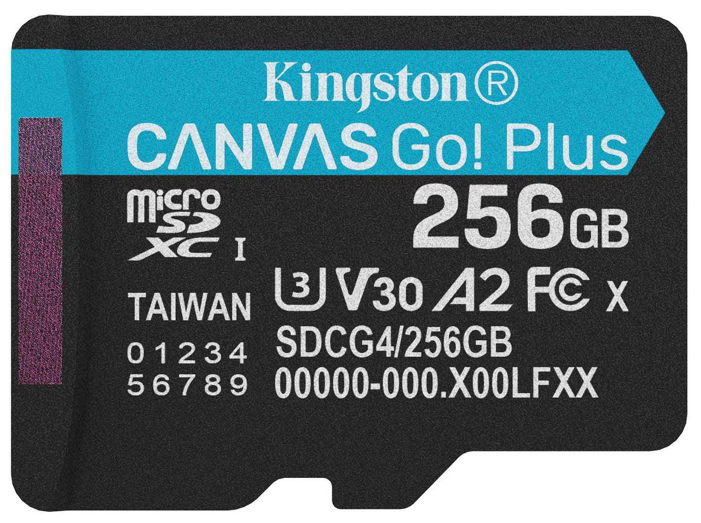 Spominska kartica microSDXC Kingston Canvas Go Plus Android A2, 256Gb, Razred 10 / UHS-1 U3 SDCG4/256GBSP