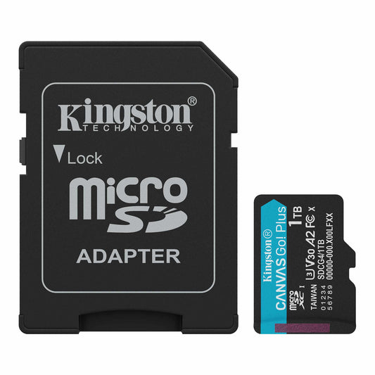 Spominska kartica microSDXC Kingston Canvas Go Plus Android A2, 1TB, Razred 10 / UHS-1 U3, Z adapterjem ‎SDCG4/1TB