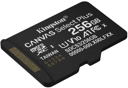 Spominska kartica microSDXC Kingston Canvas Select Plus Android A1, 256Gb, Razred 10 / UHS-1 U1 SDCS3/256GBSP