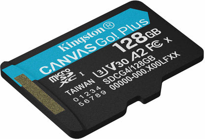 Spominska kartica microSDXC Kingston Canvas Go Plus Android A2, 128Gb, Razred 10 / UHS-1 U3 SDCG4/128GBSP