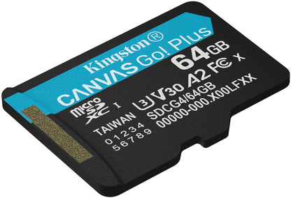 Spominska kartica microSDXC Kingston Canvas Go Plus Android A2, 64Gb, Razred 10 / UHS-1 U3 SDCG4/64GBSP