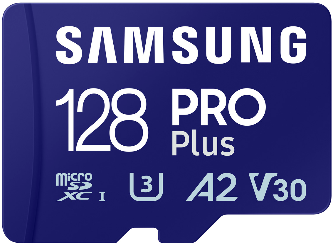 Samsung PRO Plus microSDXC Memory Card, 128Gb, Class 10 / UHS-1 U3, With Adapter MB-MD128SA/EU