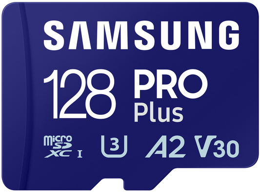 Spominska kartica microSDXC Samsung PRO Plus, 128Gb, Razred 10 / UHS-1 U3, Z adapterjem MB-MD128SA/EU