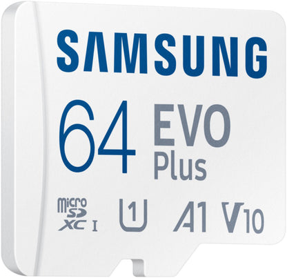Spominska kartica microSDXC Samsung Evo Plus, 64Gb, Razred 10 / UHS-1 U1, Z adapterjem MB-MC64SA/EU