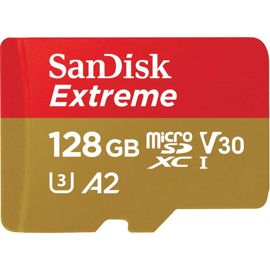 Spominska kartica SanDisk Extreme microSDXC, 128 GB, razred 10 / UHS-1 U3 SDSQXAA-128G-GN6MN 