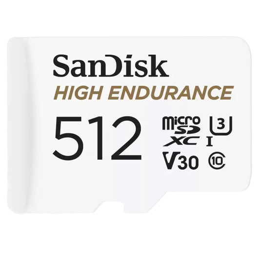 Spominska kartica microSDXC SanDisk High Endurance, 512Gb, Razred 10 / UHS-1 U3, Z adapterjem SDSQQNR-512G-GN6IA