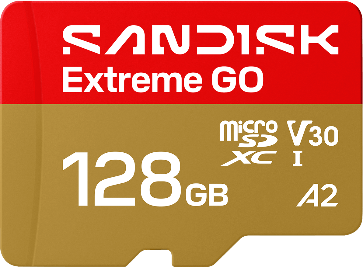 MicroSDXC pomnilniška kartica SanDisk Extreme GO Android A2, 128GB, Razred 10 / UHS-1 U1 SDSQXGN-128G-GN6MN
